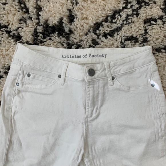 Articles of Society White Distressed Denim - Picture 4 of 5